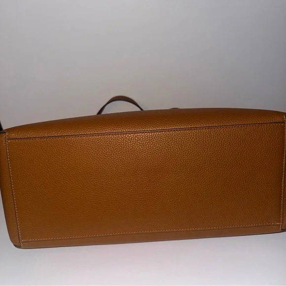 Tory Burch Tan Pebble Leather Tote with Pouch - Picture 6 of 9